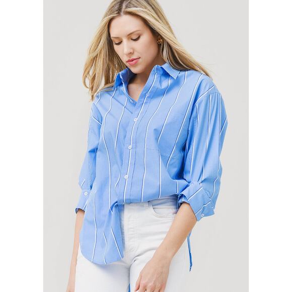 Citizens of Humanity Kayla Striped Button Down Shirt size M medium - Picture 1 of 6